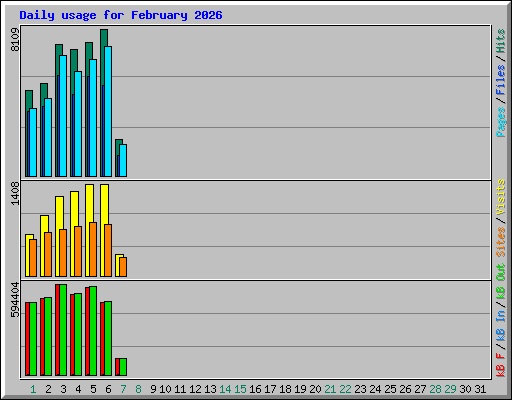 Daily usage for February 2026