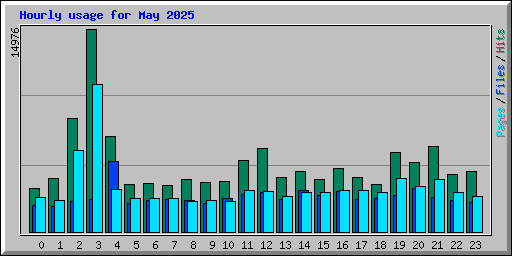 Hourly usage for May 2025
