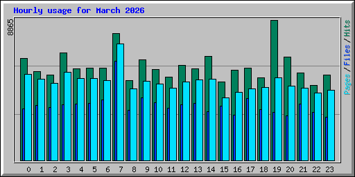 Hourly usage for March 2026